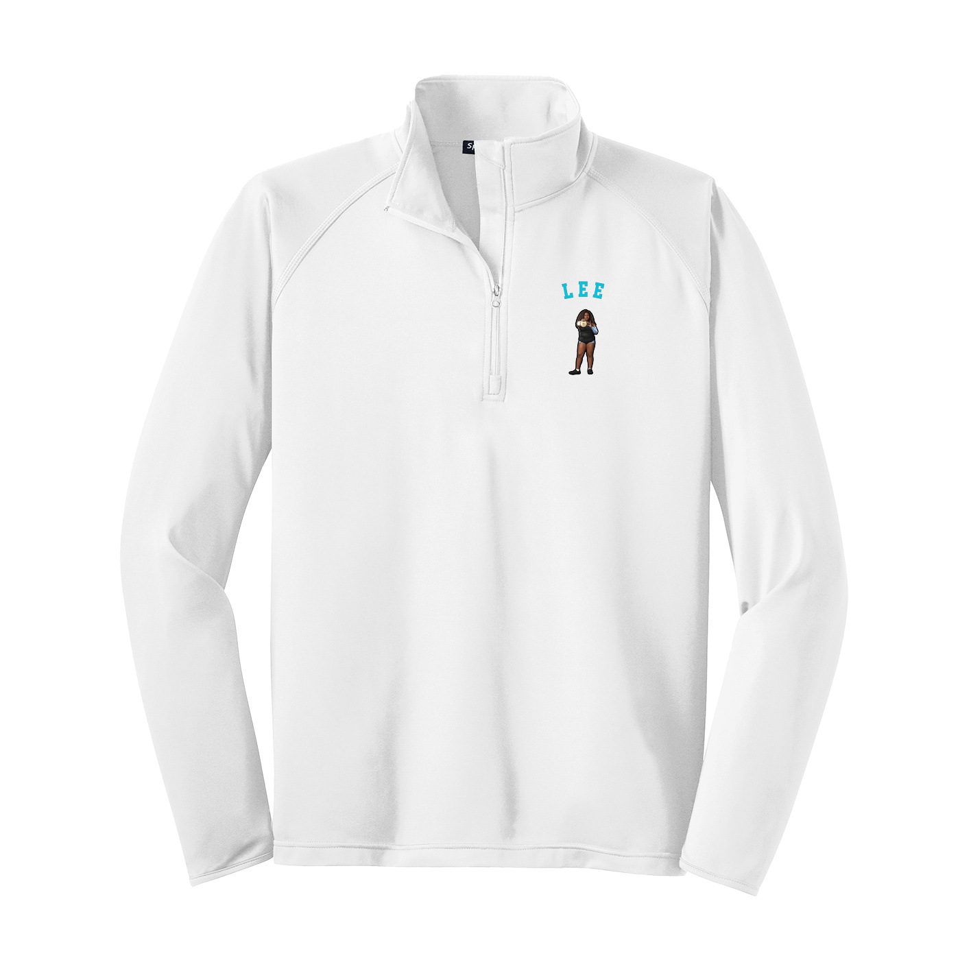 Q-Zip Pullover — Shirsey Arch in White