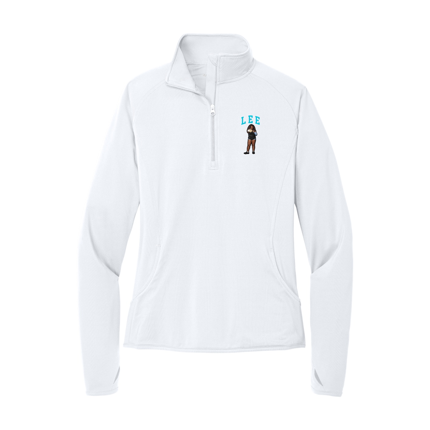 Women's Q-Zip Pullover — Shirsey in White