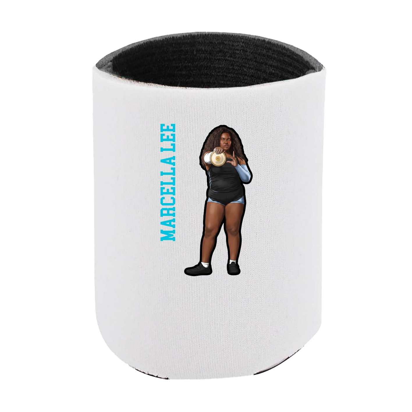 Can Holder — Name Vertical in White