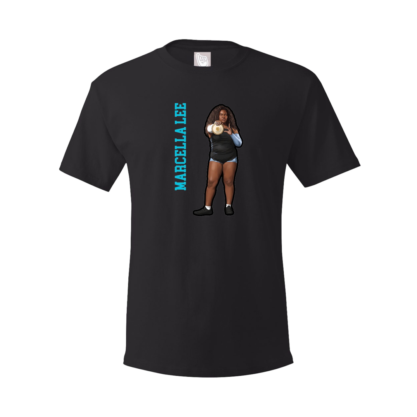 Youth Tee — Name Vertical in Black