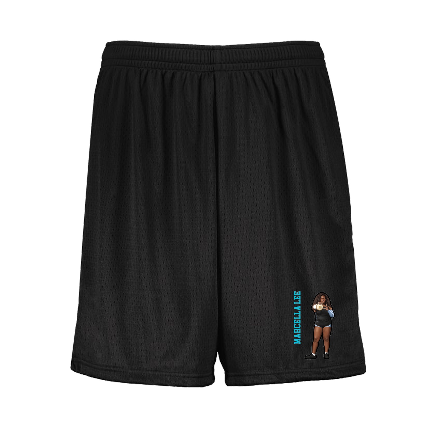 Shorts — Name Vertical in Black