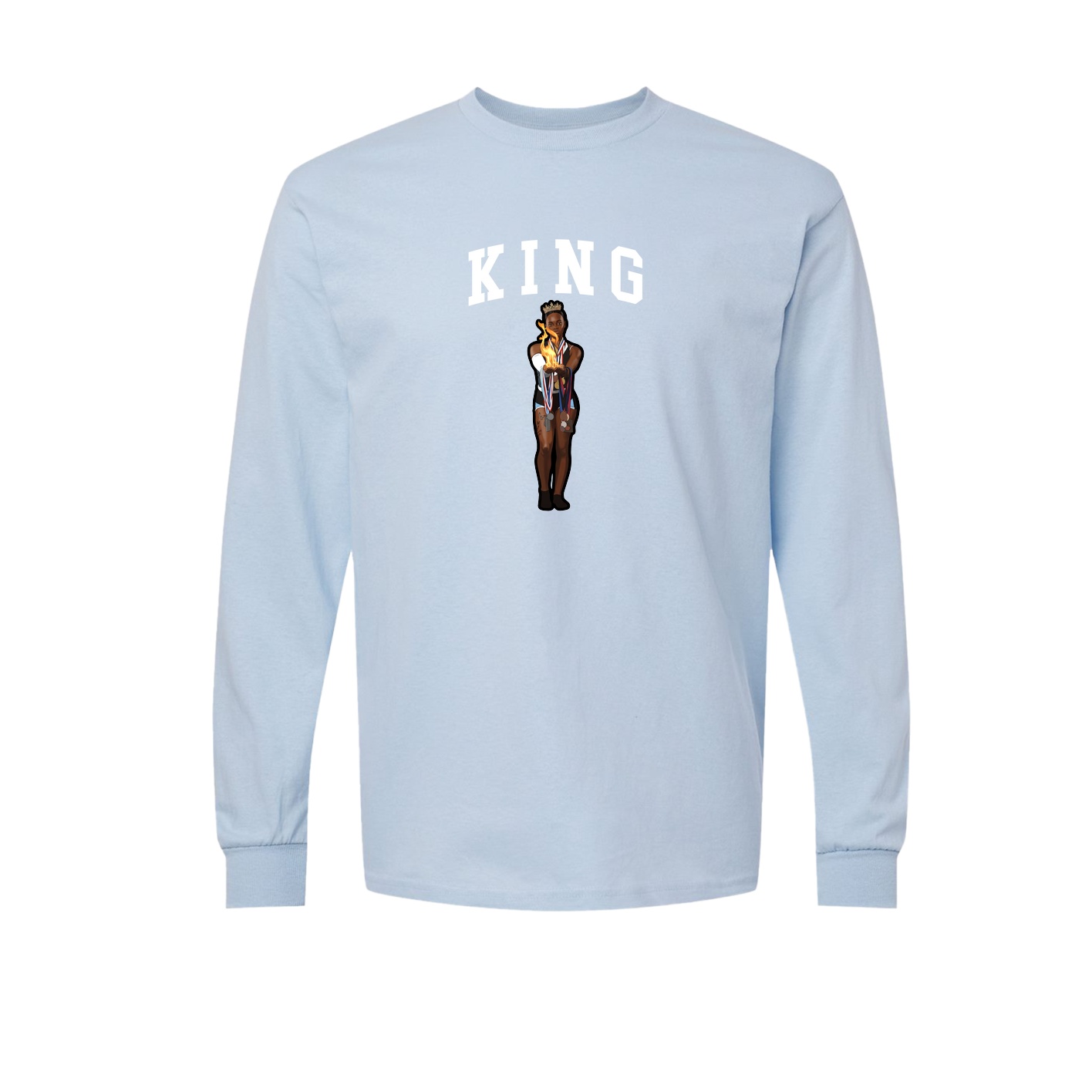 Long Sleeve Tee — Shirsey in Light Blue