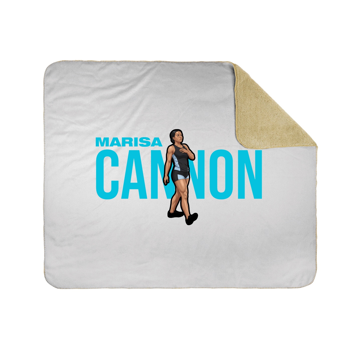 Throw Blanket — Player Name in White