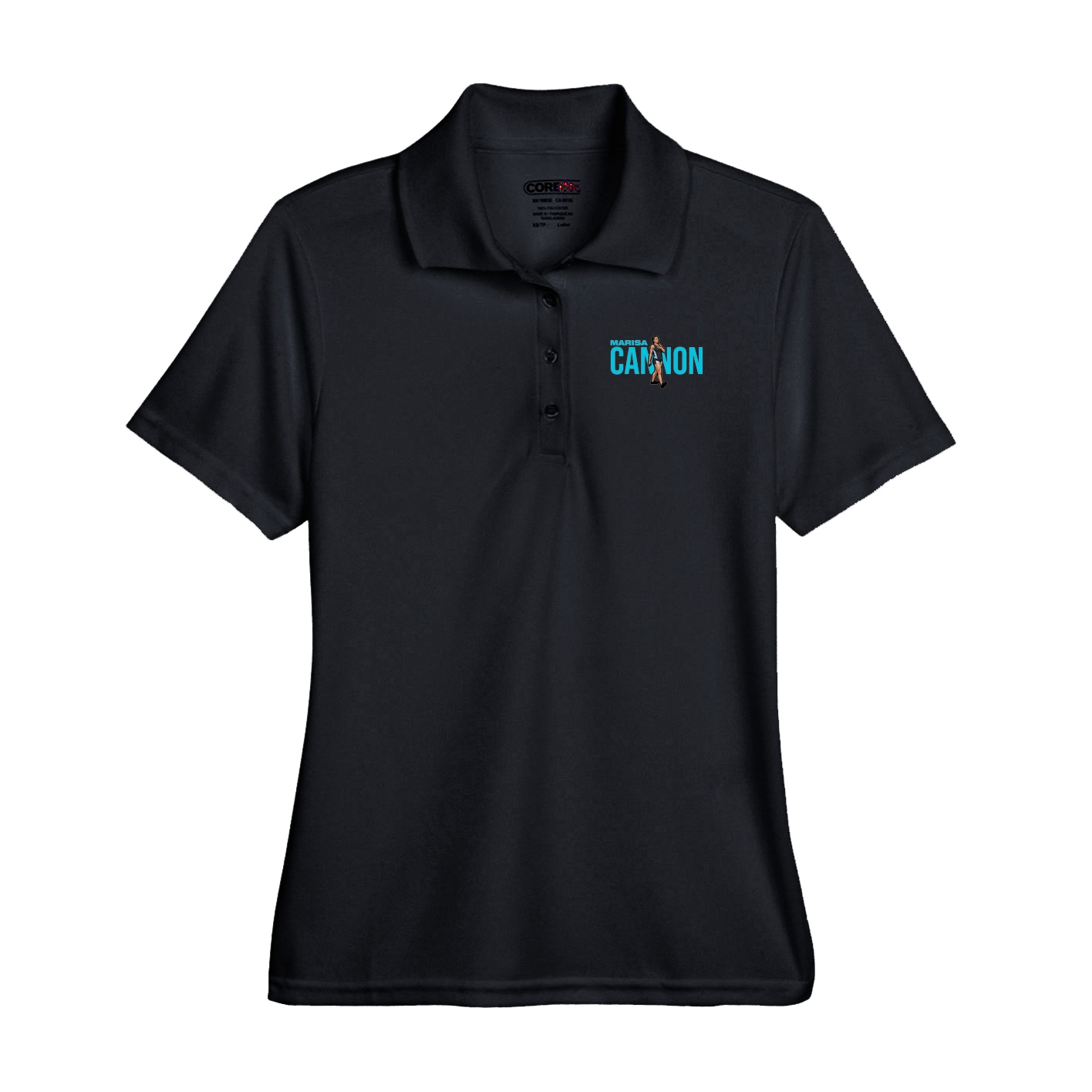 Performance Polo — Player Name in Black
