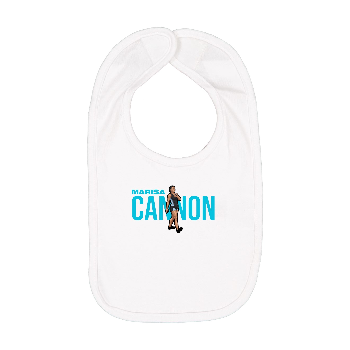Infant Bib — Player Name in White