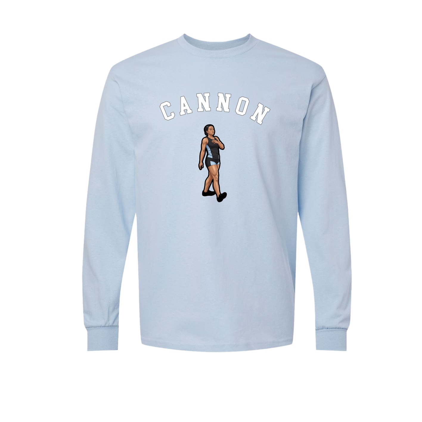 Long Sleeve Tee — Shirsey Arch in Light Blue