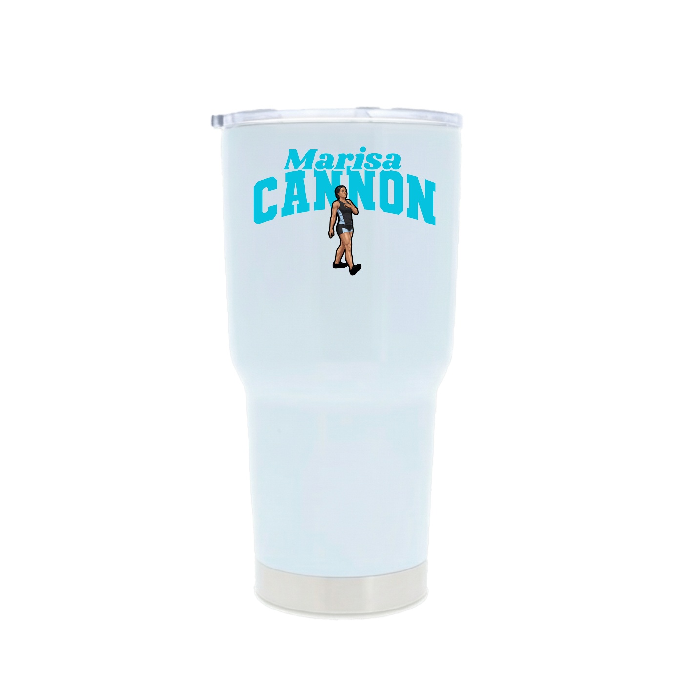 30oz Stainless Steel Tumbler — Signature Arch in White