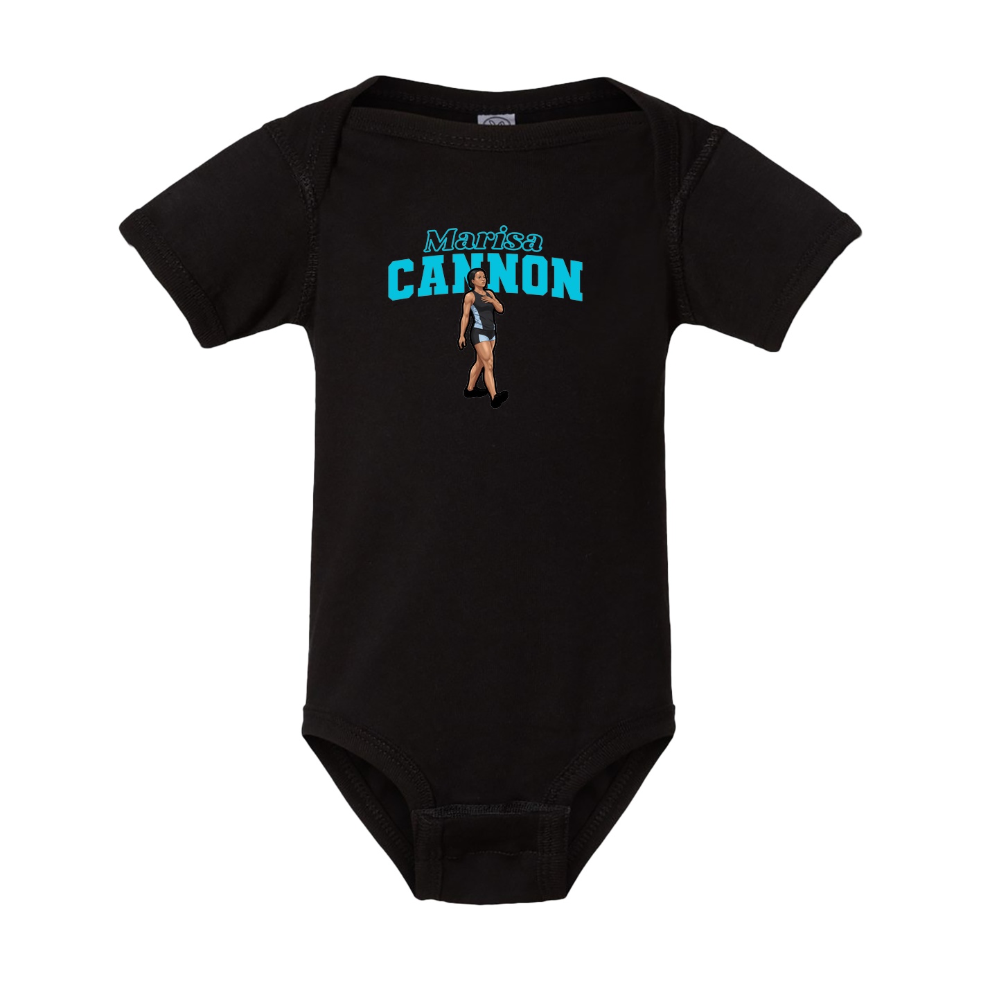 Baby Onesie — Name Arch in Black