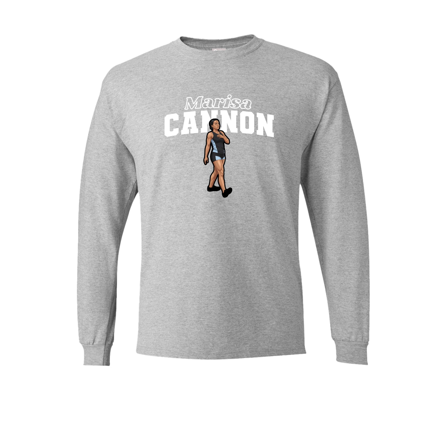 Long Sleeve Tee — Name Arch in Grey