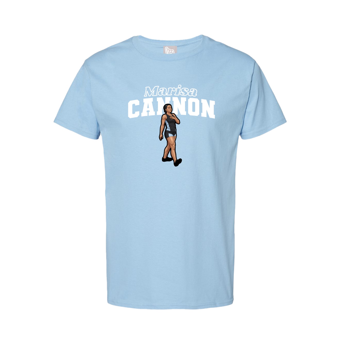 Youth Tee — Name Arch in Light Blue