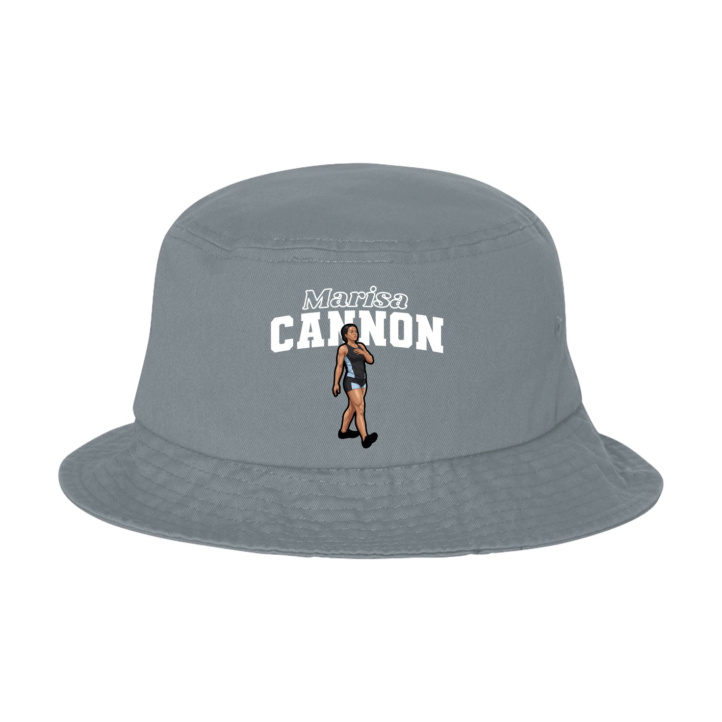 Bucket Cap — Name Arch in Grey