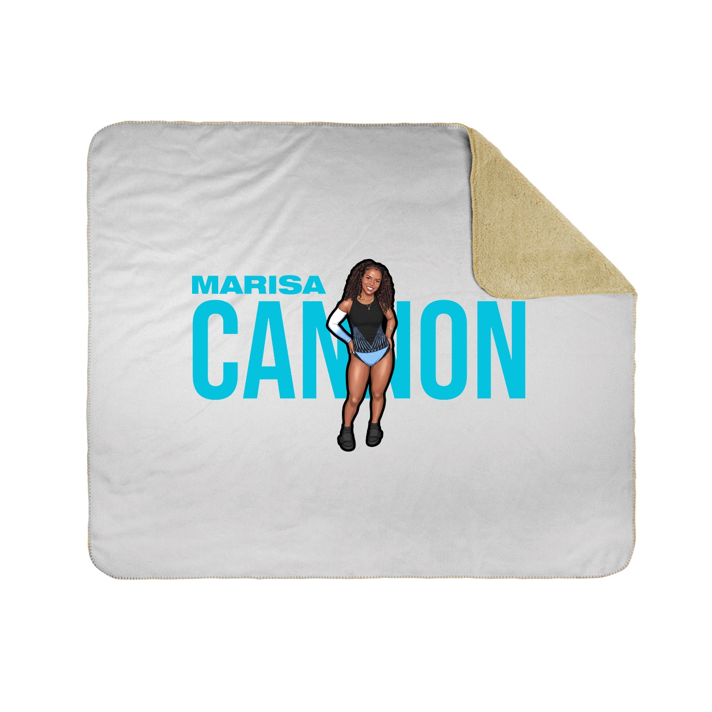 Throw Blanket — Player Name in White
