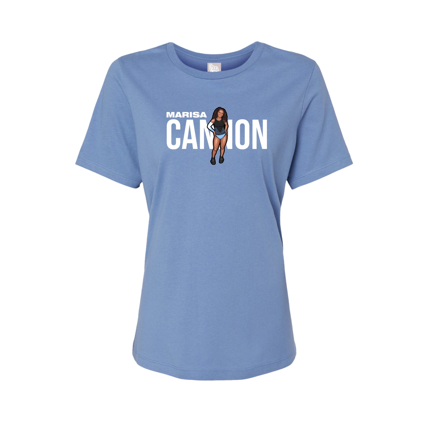 Womens Tee — Player Name in Powder Blue