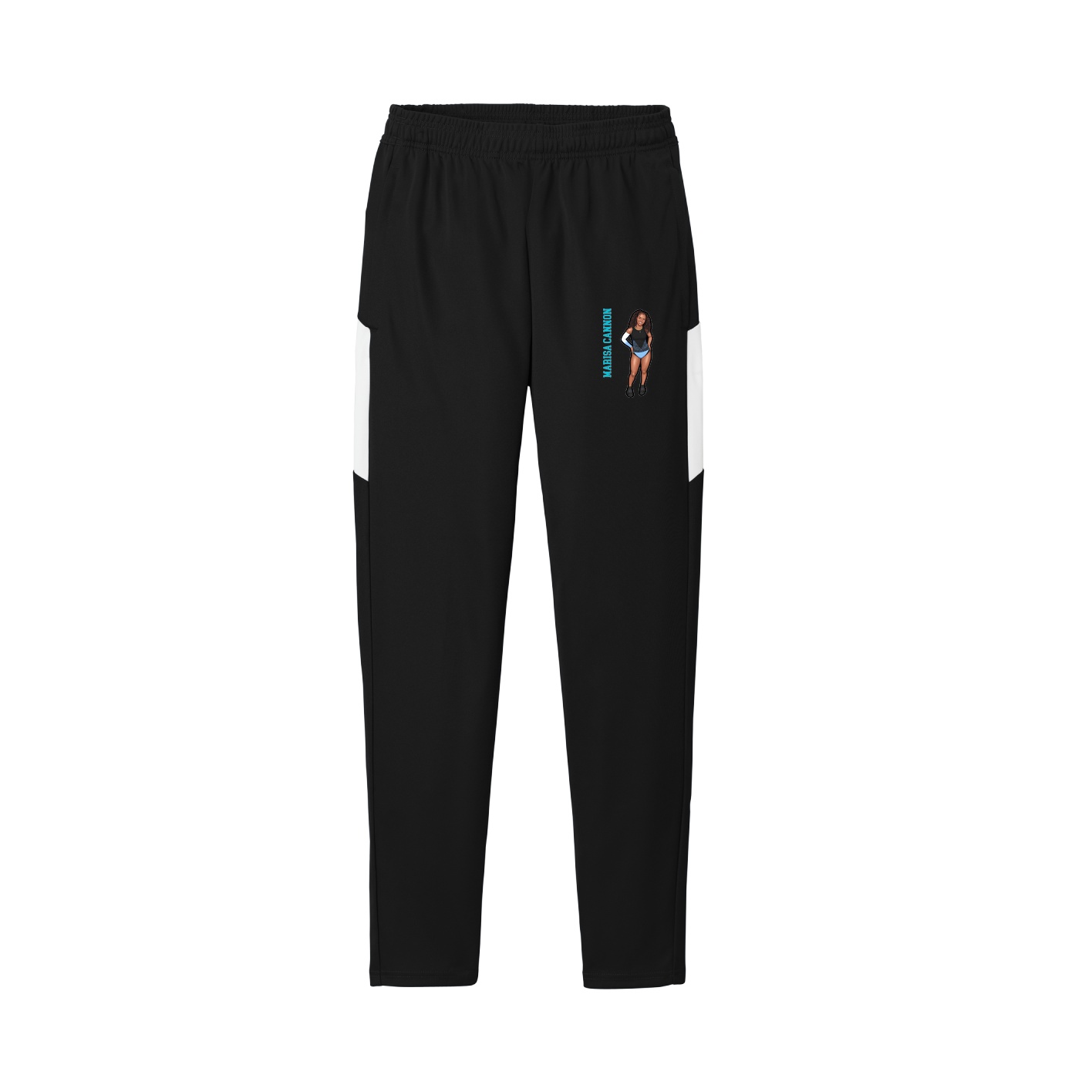 Team Travel Pant — Name Vertical in Black/White