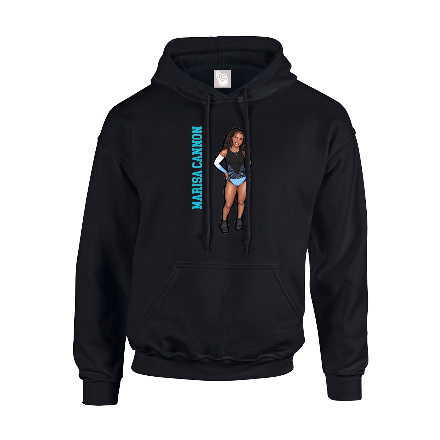 Youth Hoodie — Name Vertical in Black