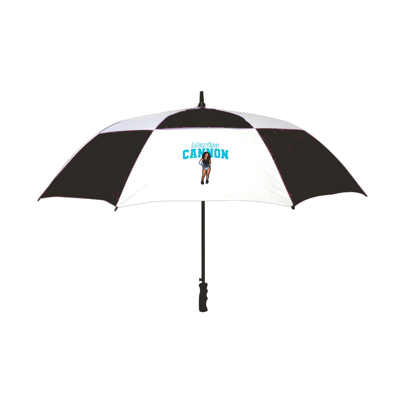 Golf Umbrella — Name Arch in Black