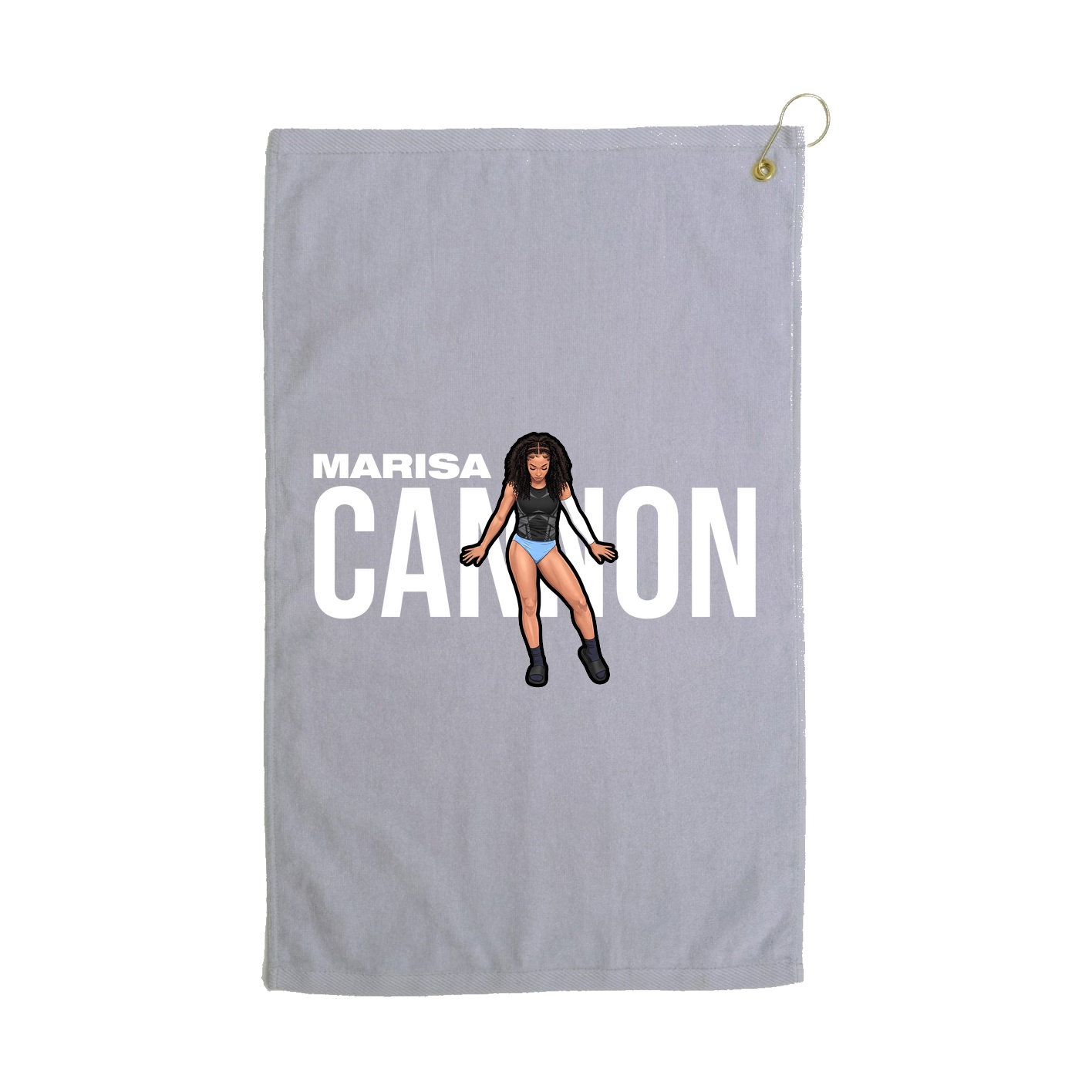 Golf Towel — Player Name in Grey