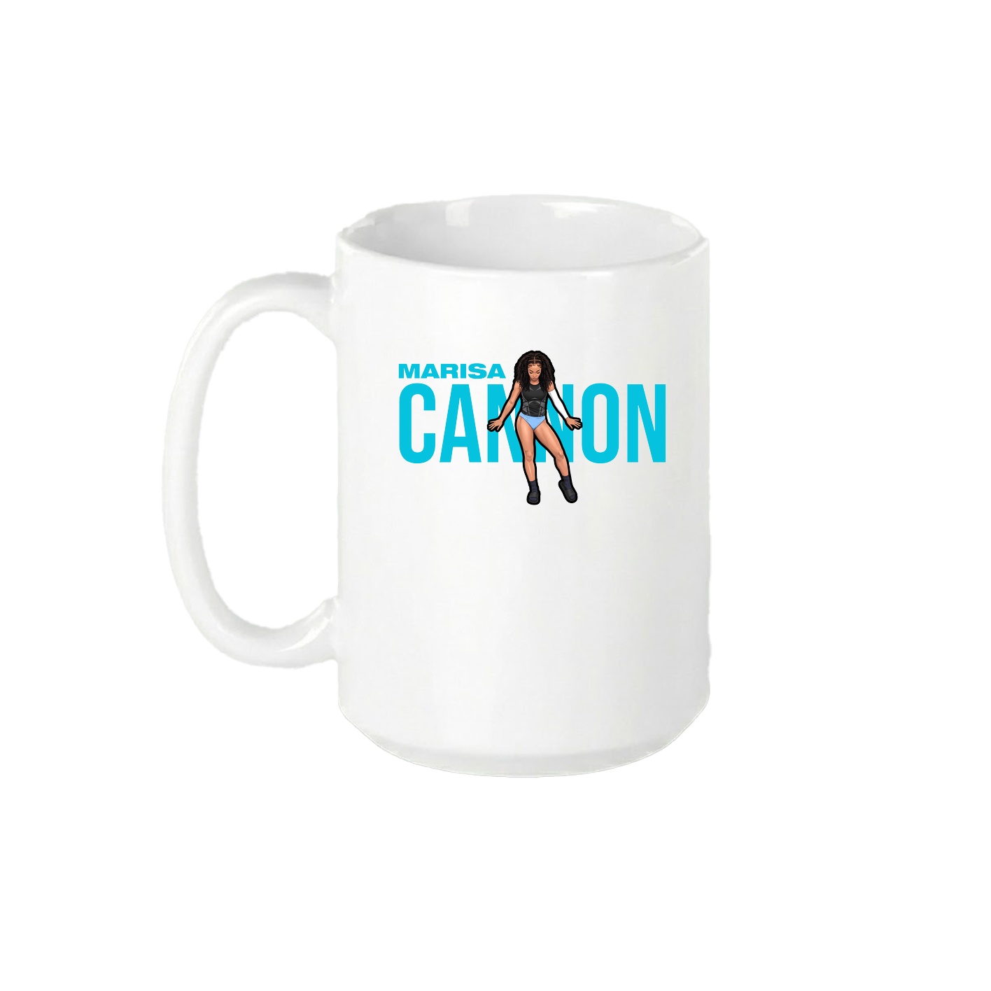 15oz Coffee Mug — Player Name in White