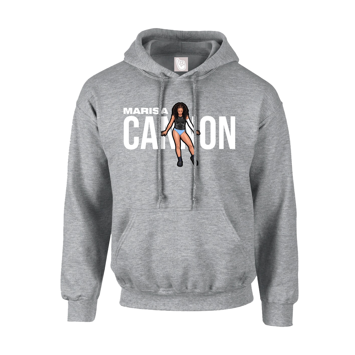 Hoodie — Player Name in Grey
