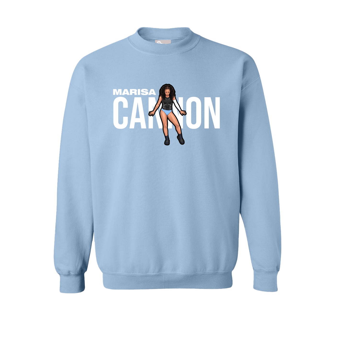 Fleece Crew — Player Name in Light Blue