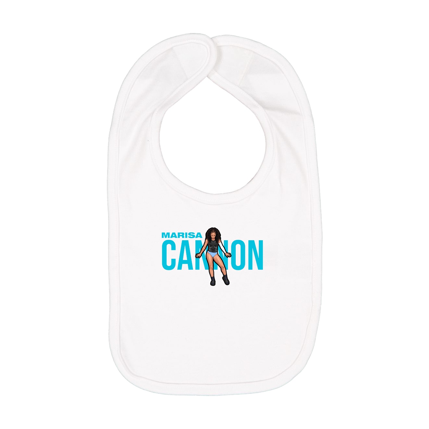 Infant Bib — Player Name in White