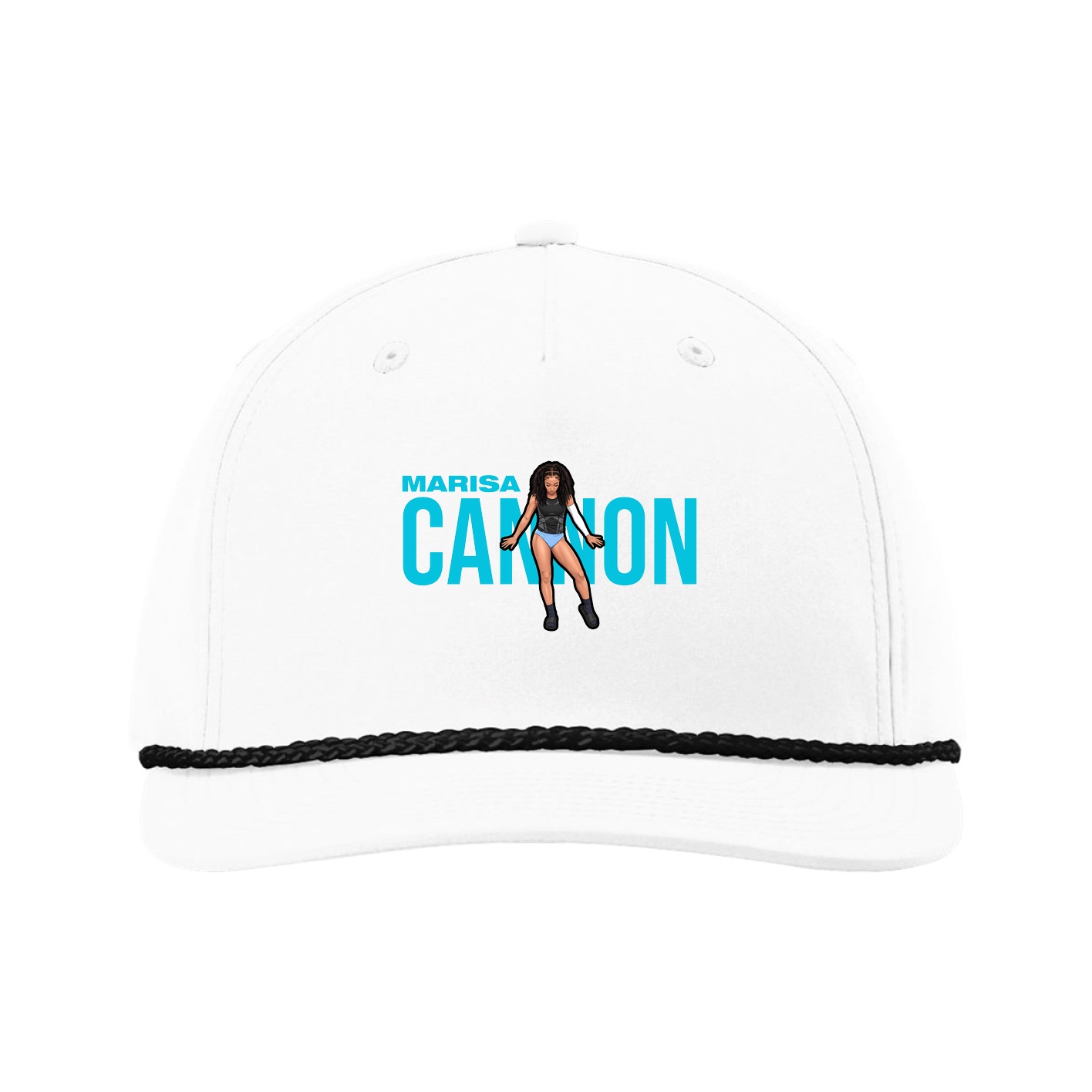 Five-Panel Classic Rope Cap — Player Name in White