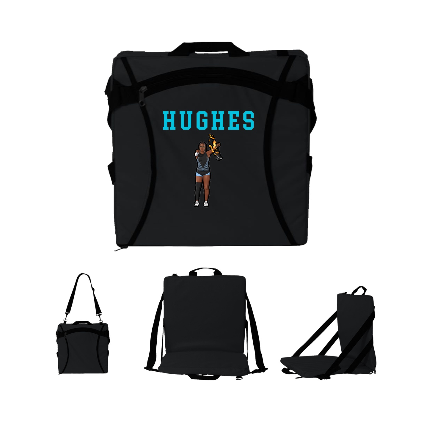 Folding Stadium Seat — Shirsey in Black