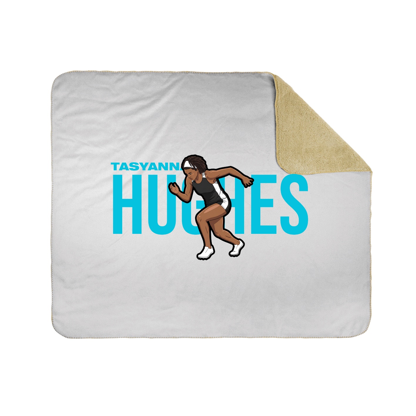 Throw Blanket — Player Name in White