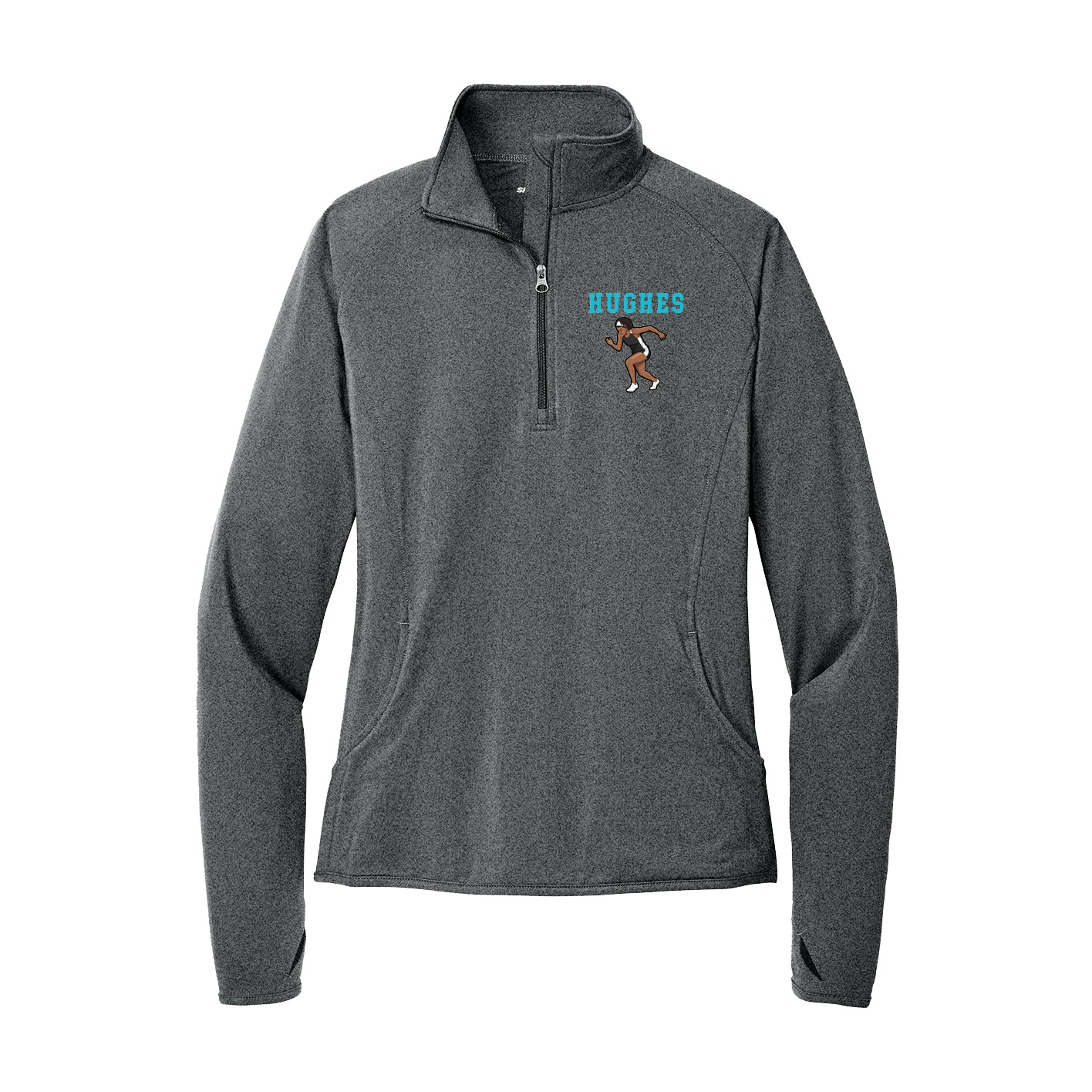 Women's Q-Zip Pullover — Shirsey in Grey