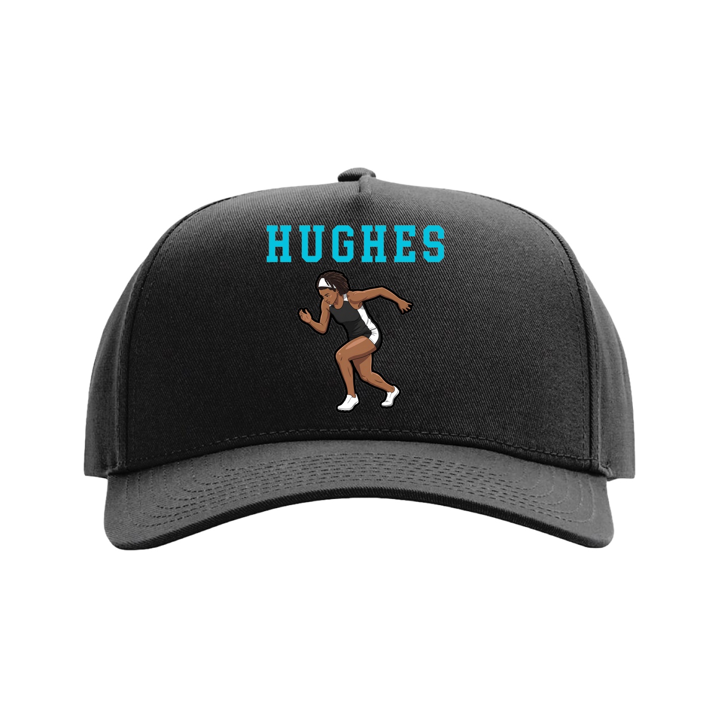 Full Fabric Five-Panel Champ Cap — Shirsey in Black