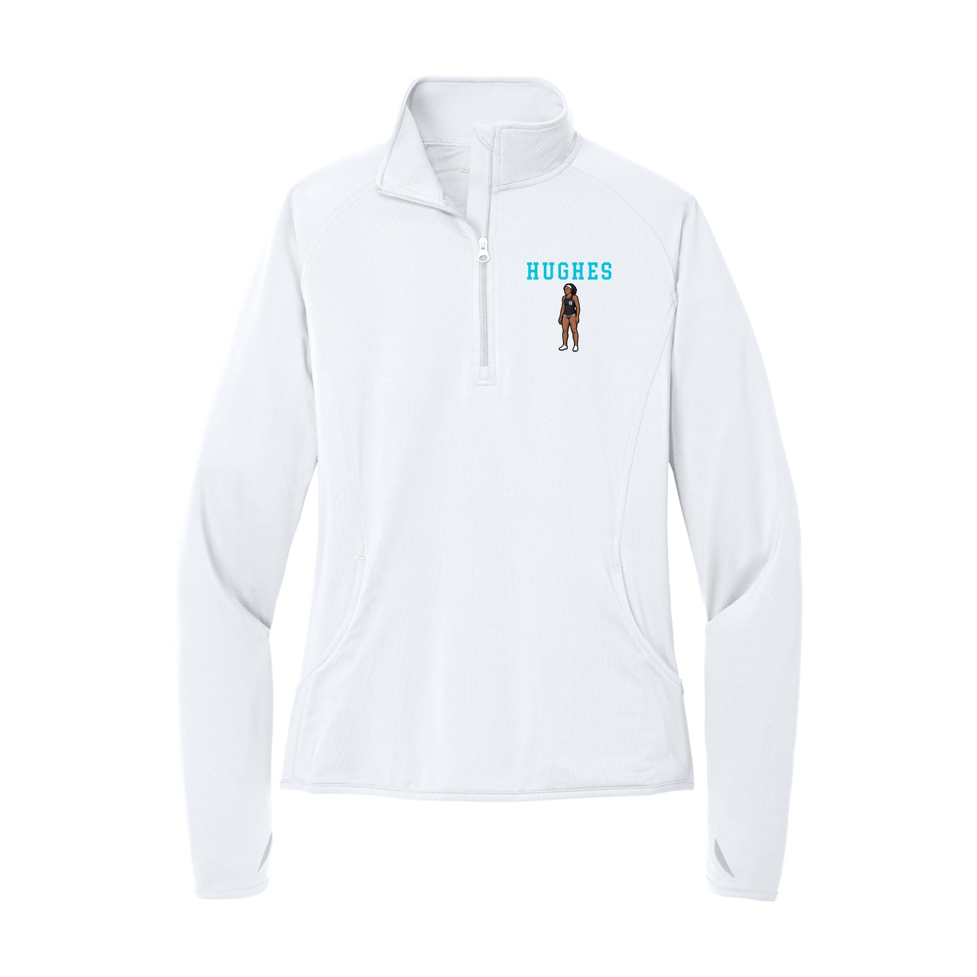 Women's Q-Zip Pullover — Shirsey in White