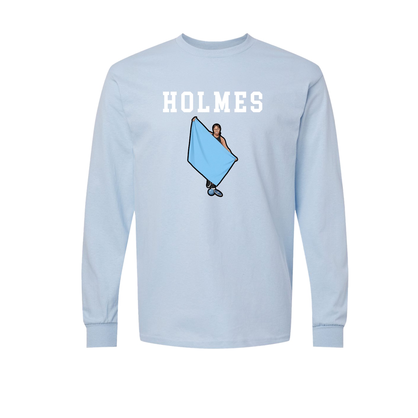 Long Sleeve Tee — Shirsey in Light Blue