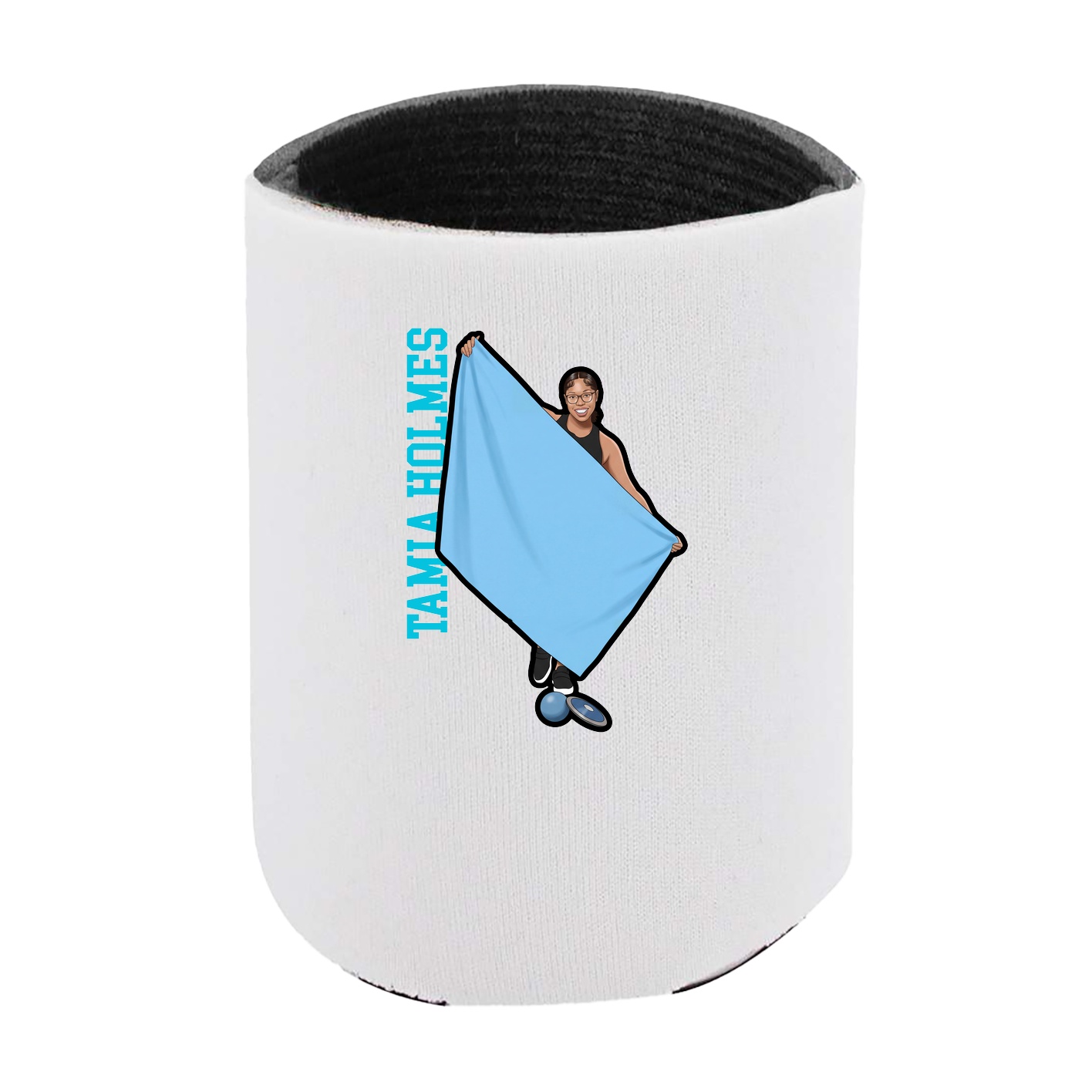 Can Holder — Name Vertical in White