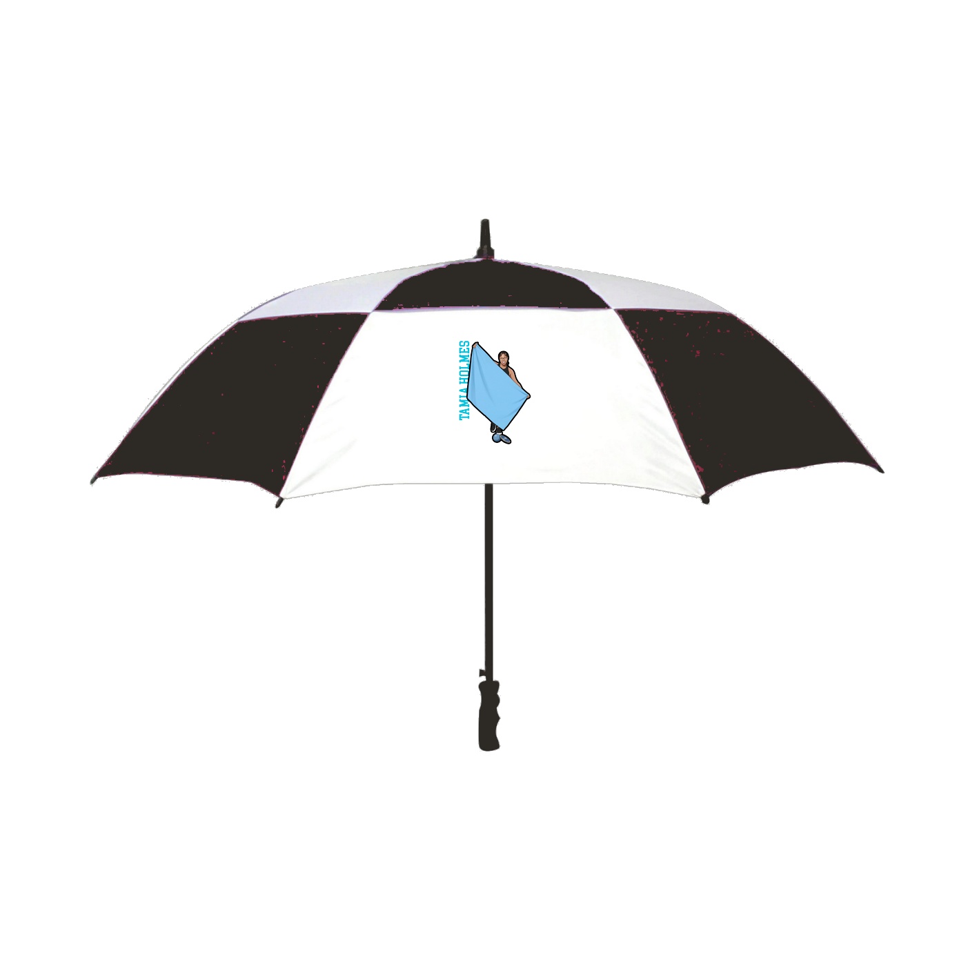 Golf Umbrella — Name Vertical in Black