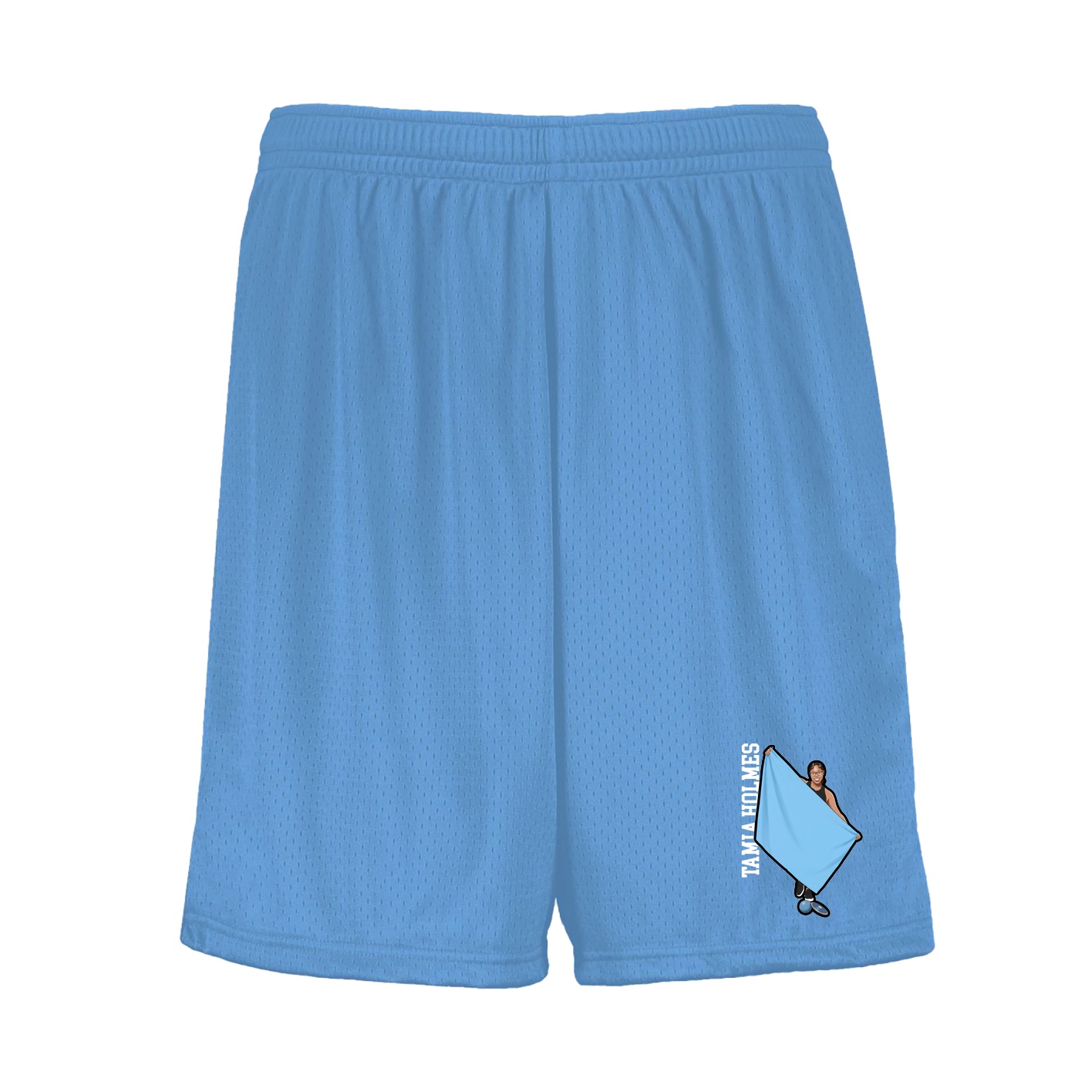 Shorts — Name Vertical in Light Blue