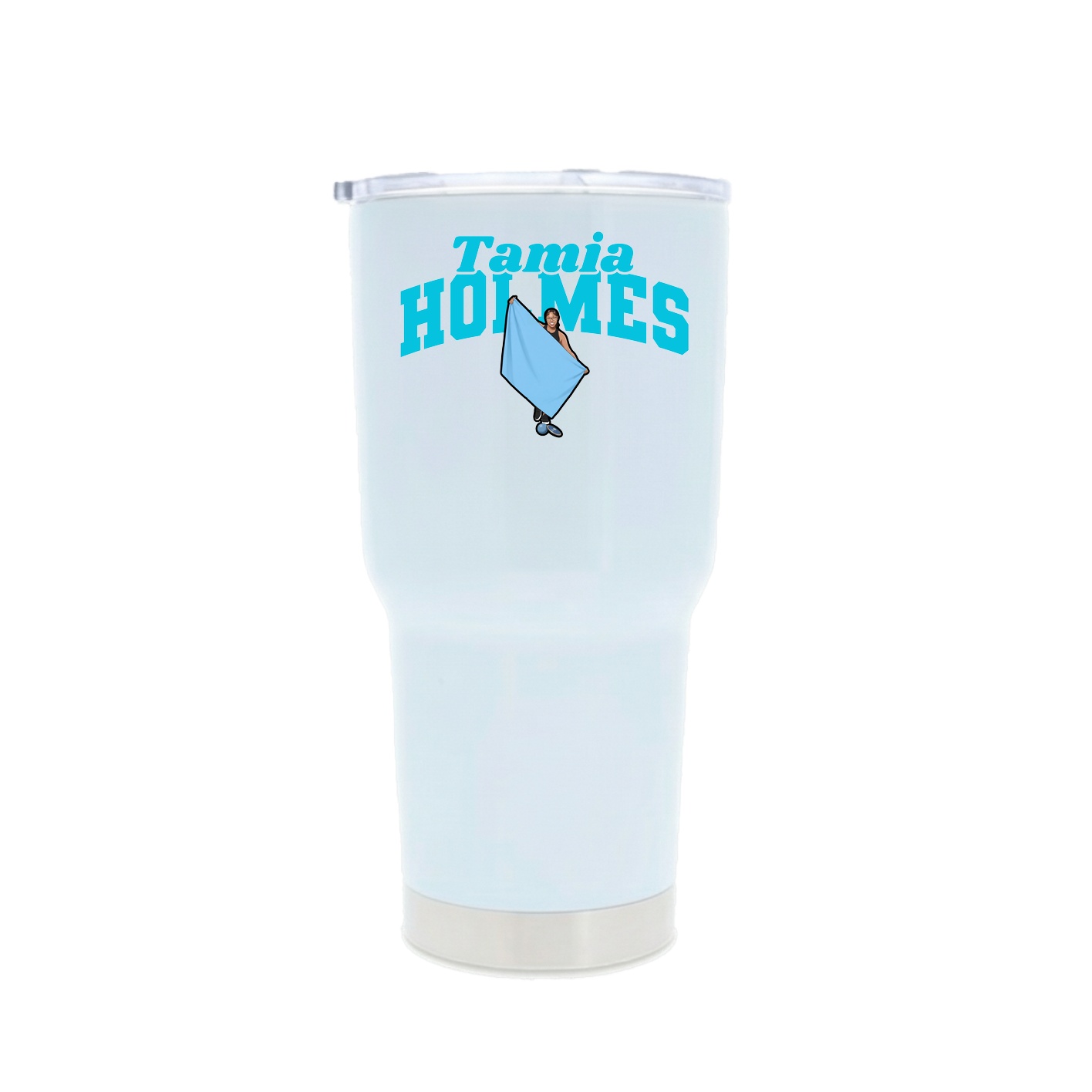 30oz Stainless Steel Tumbler — Signature Arch in White