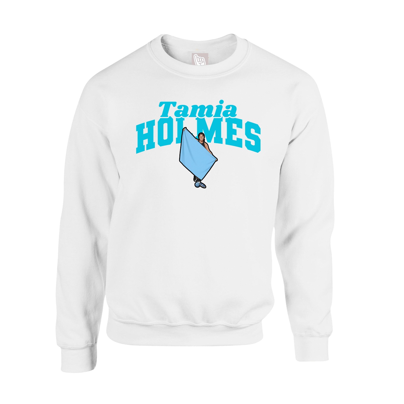 Fleece Crew — Signature Arch in White