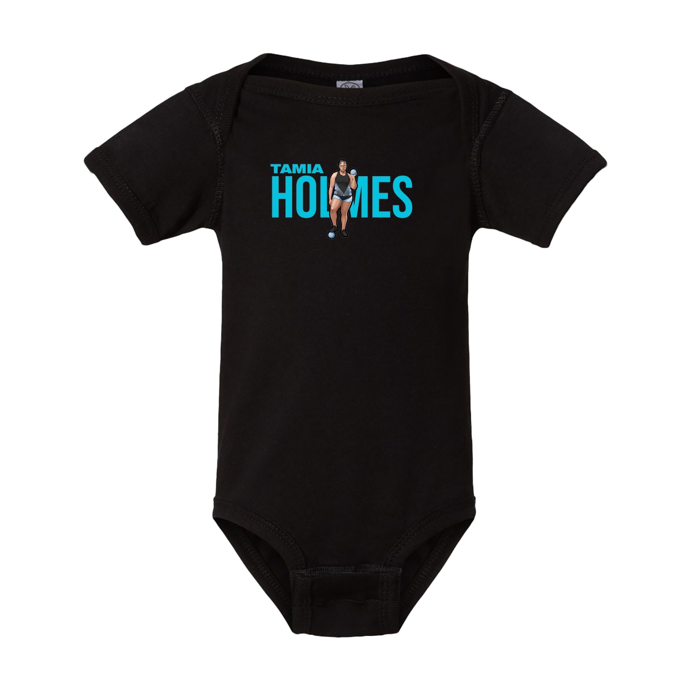 Baby Onesie — Player Name in Black