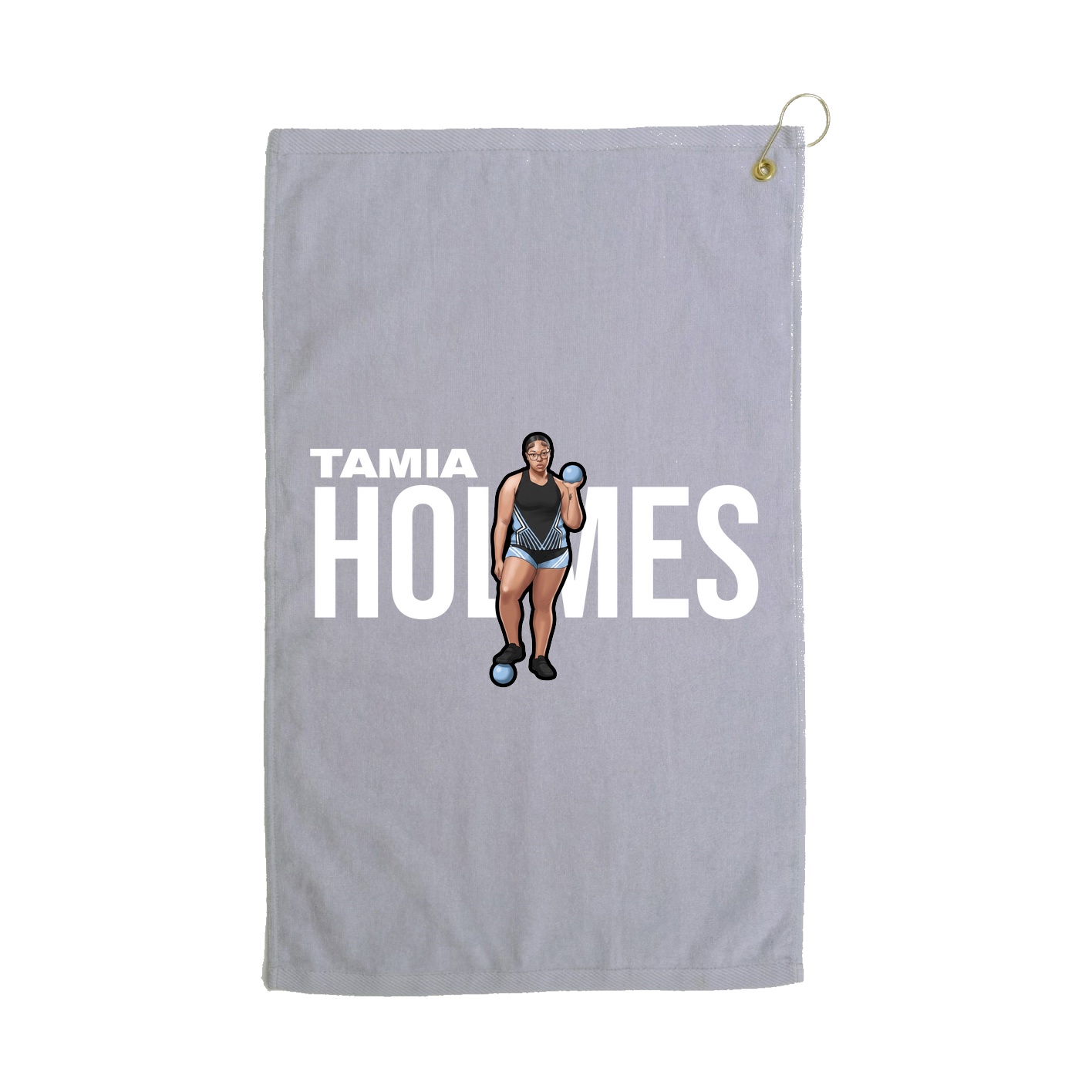 Golf Towel — Player Name in Grey