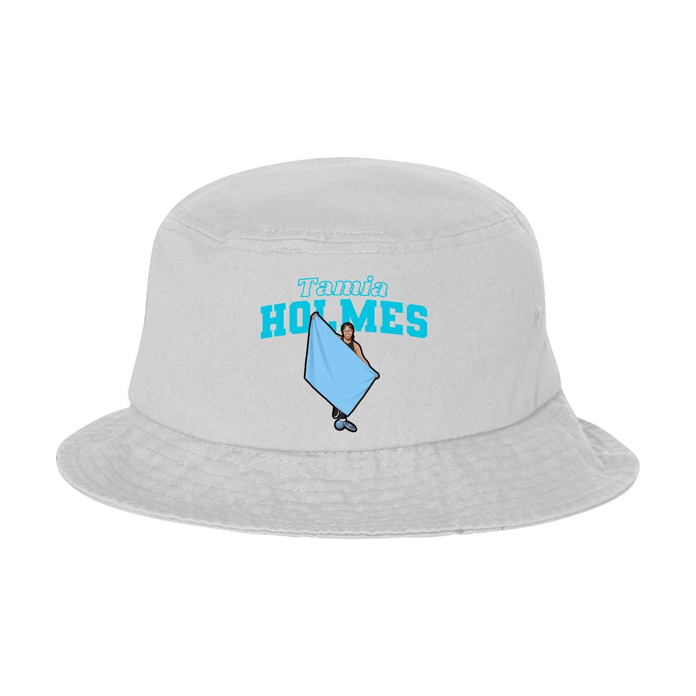 Bucket Cap — Name Arch in White