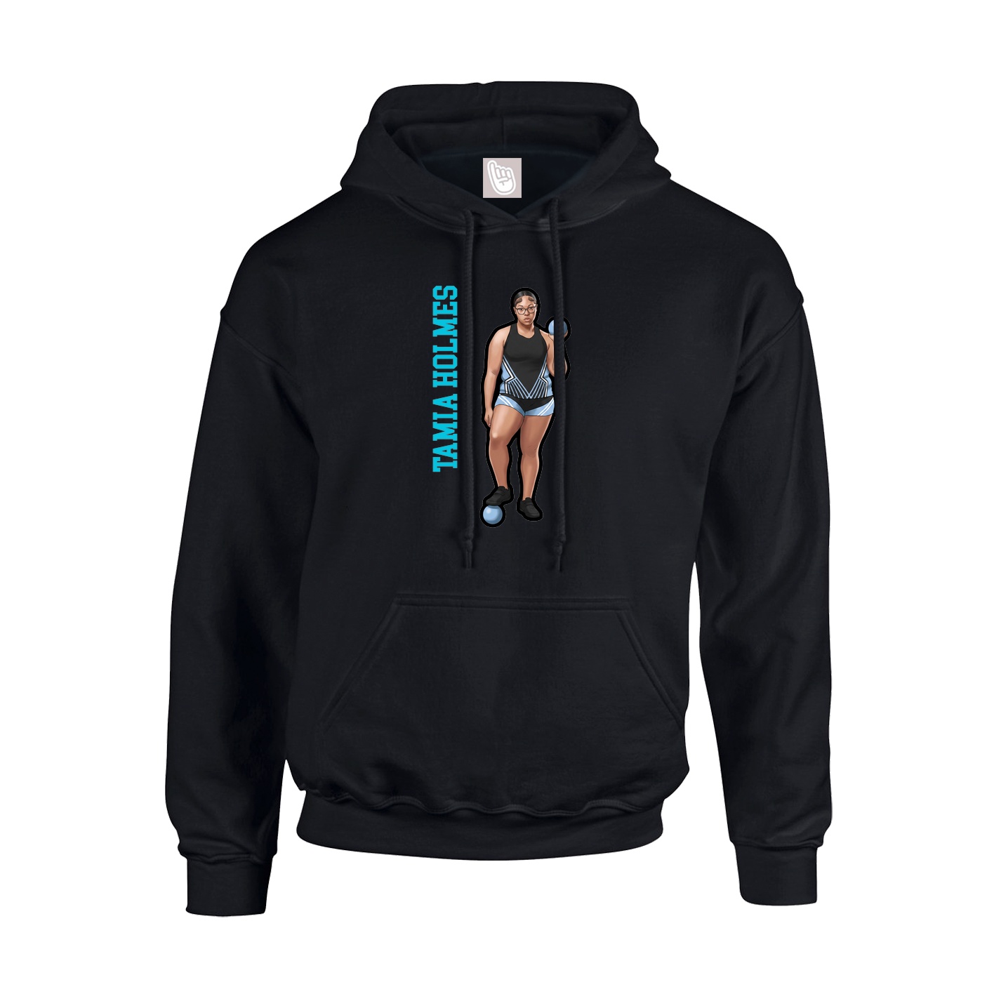 Hoodie — Name Vertical in Black