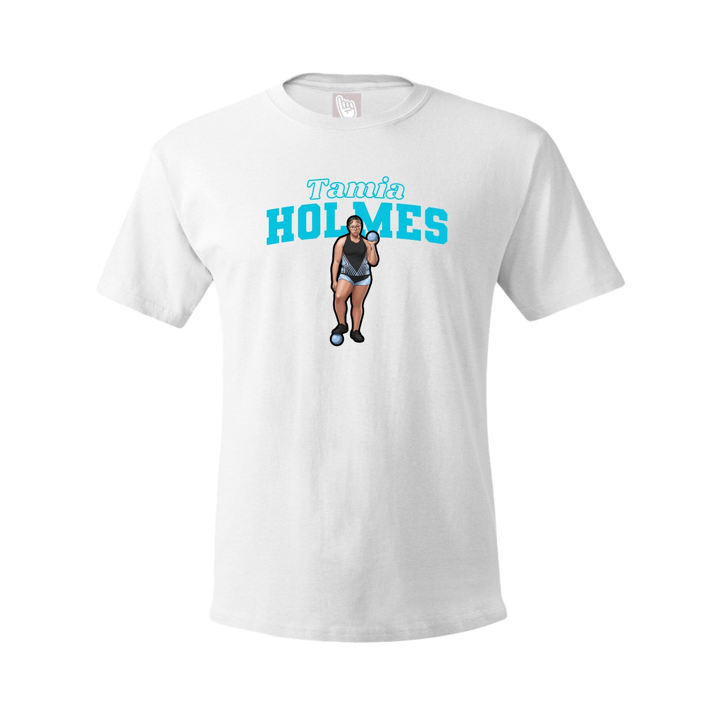 Youth Tee — Name Arch in White