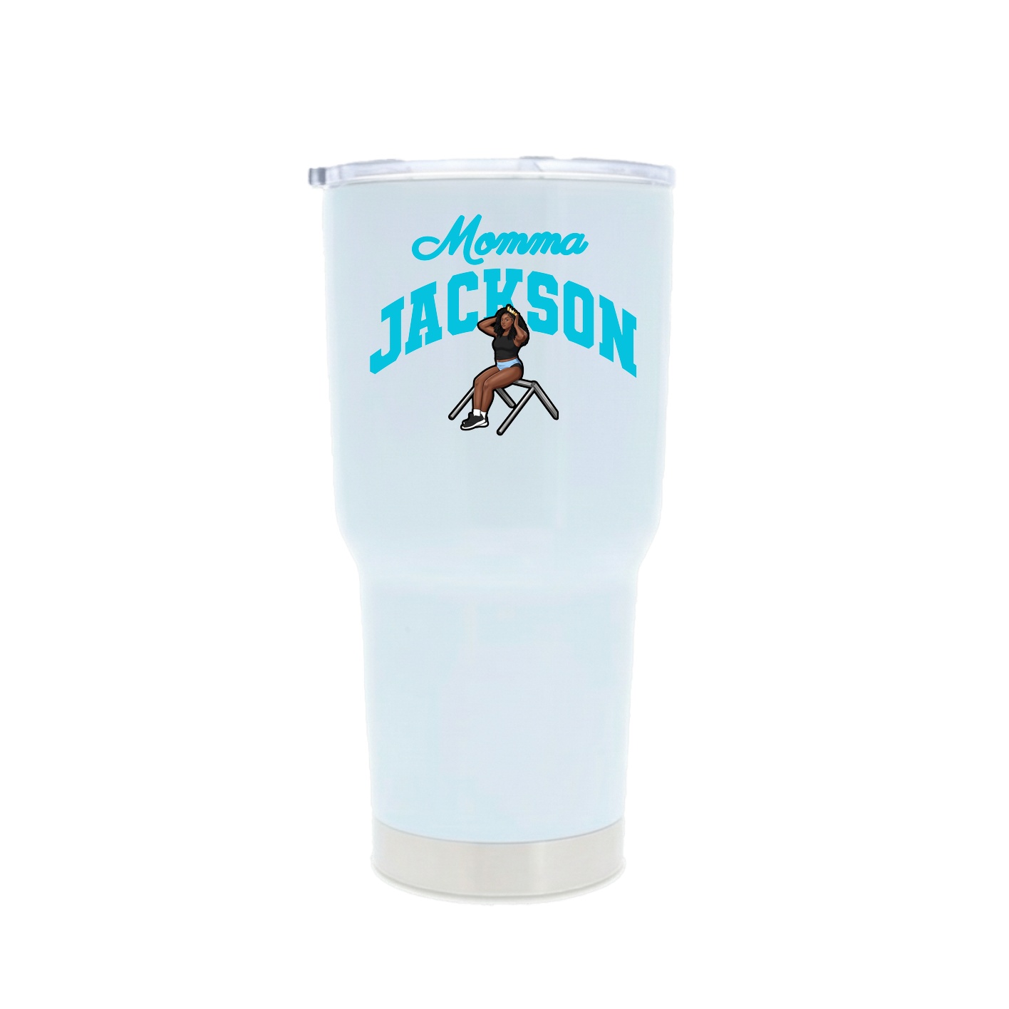 30oz Stainless Steel Tumbler — Mothers Day Arch in White