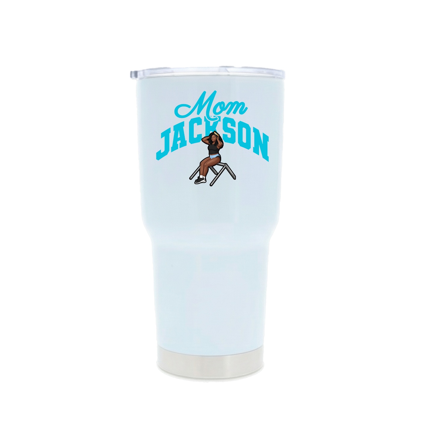 30oz Stainless Steel Tumbler — Mothers Day Arch in White