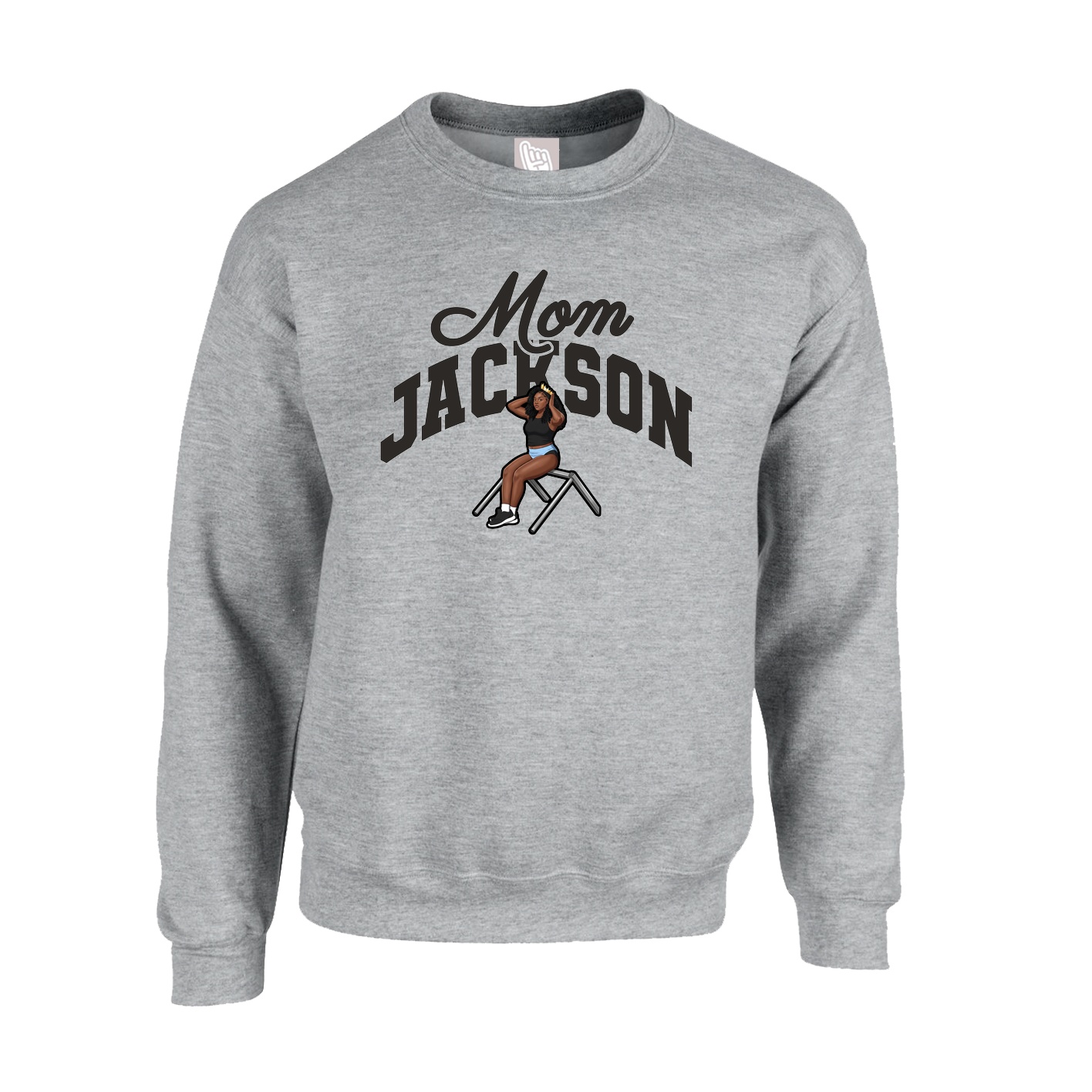 Fleece Crew — Mothers Day Arch in Grey