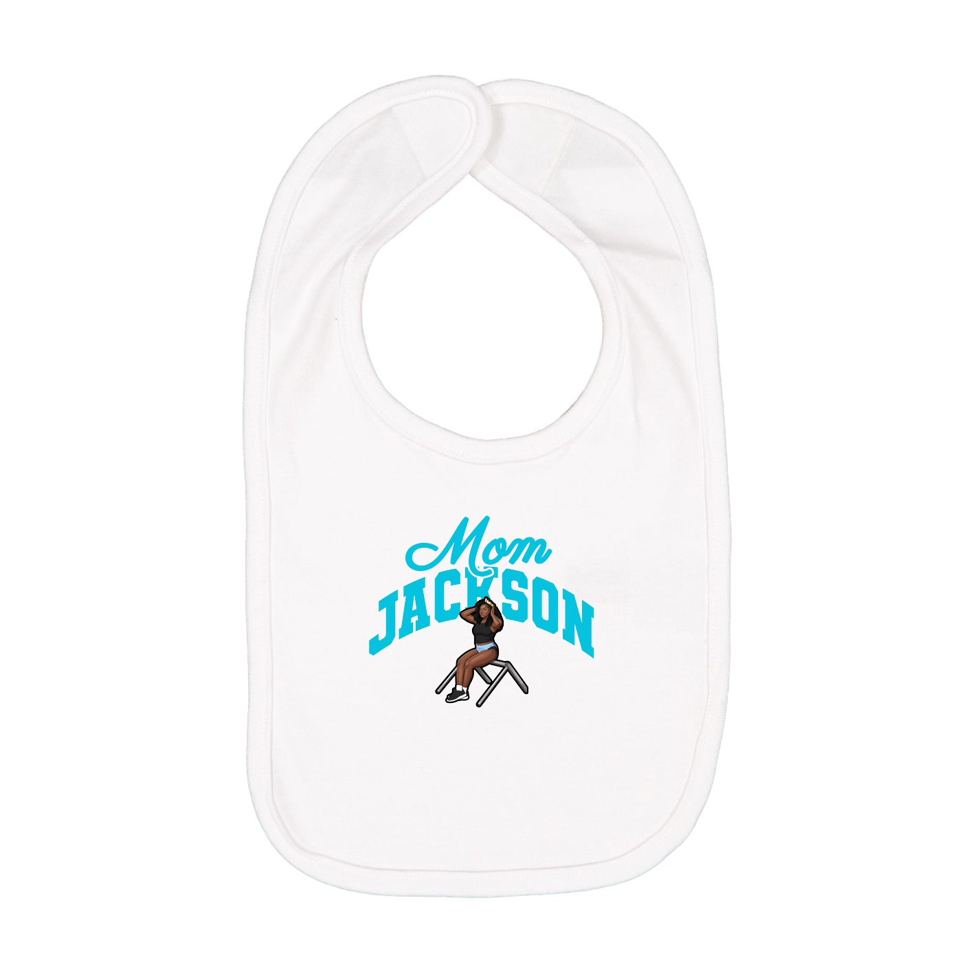 Infant Bib — Mothers Day Arch in White