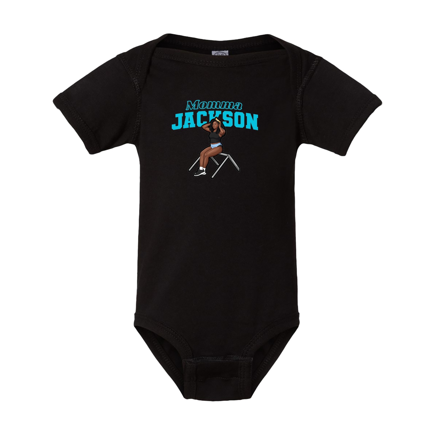 Baby Onesie — Mothers Day Block in Black