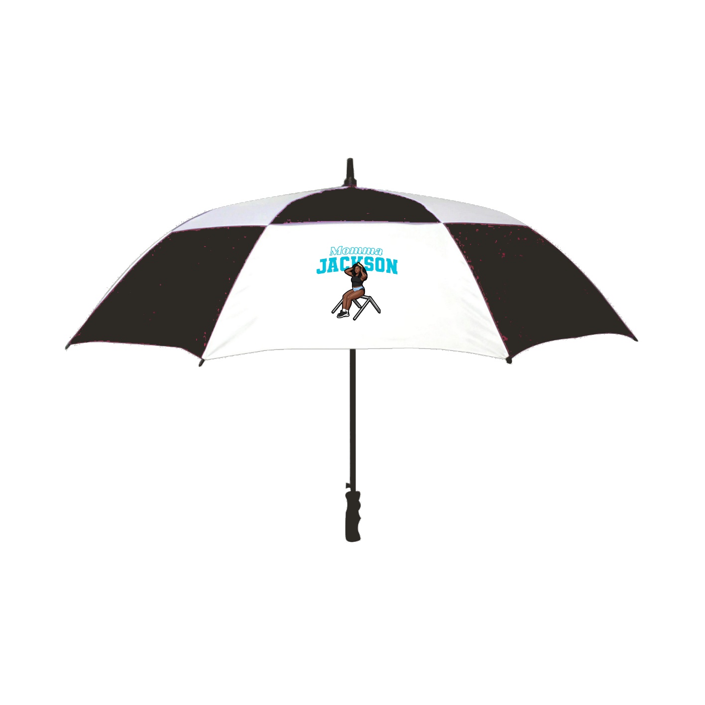 Golf Umbrella — Mothers Day Block in Black