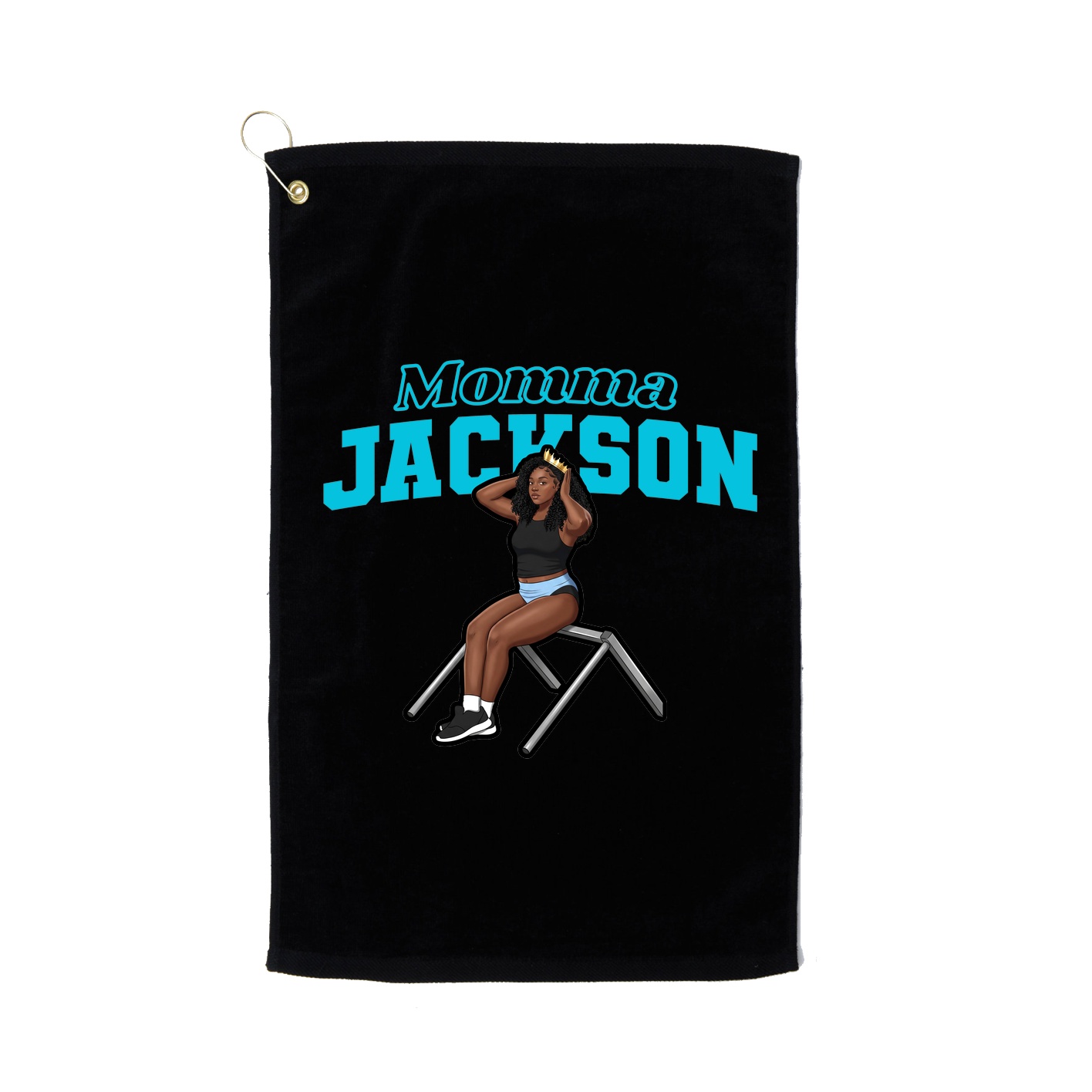 Golf Towel — Mothers Day Block in Black