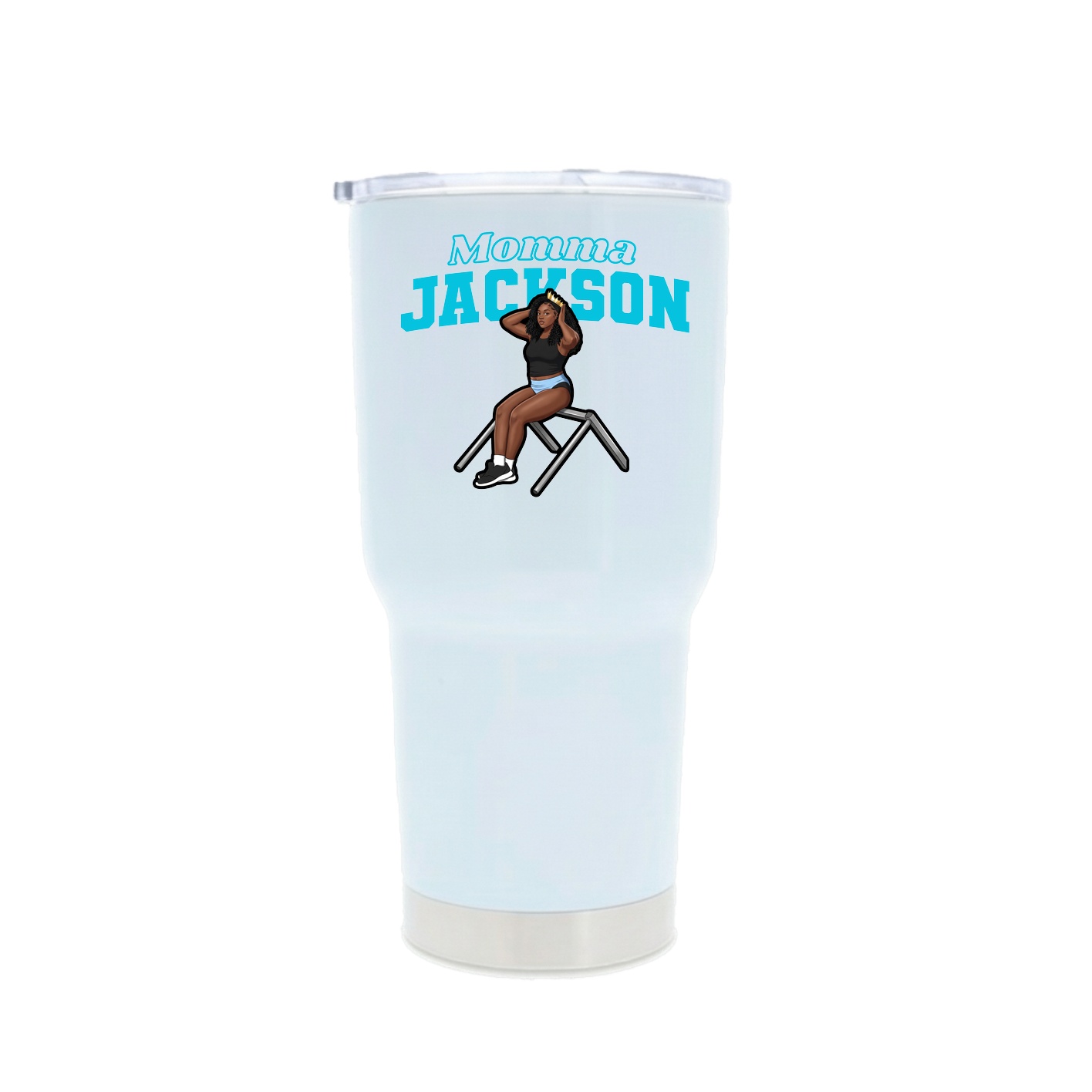30oz Stainless Steel Tumbler — Mothers Day Block in White